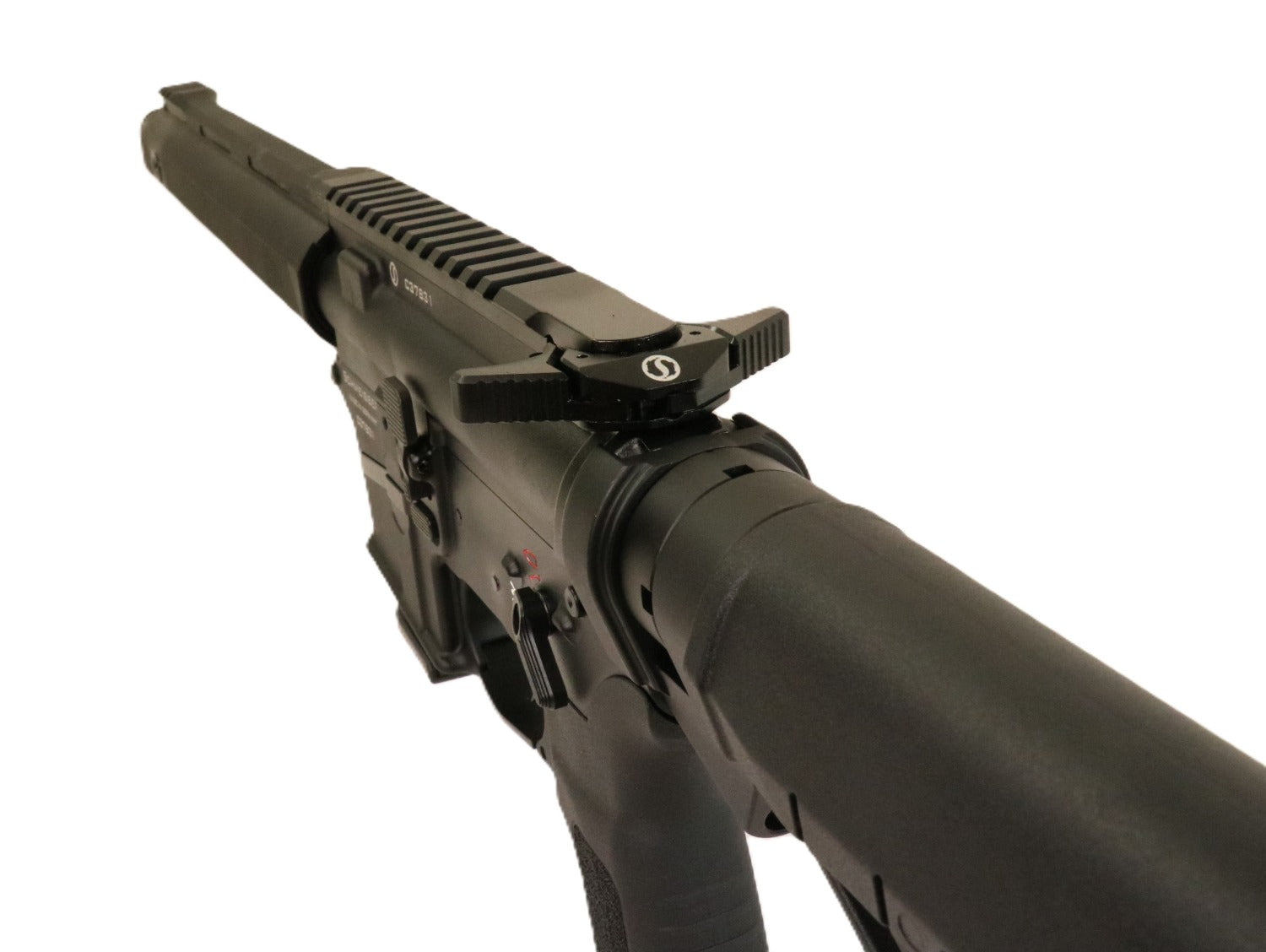 Schmeisser Gewehr, schwarzes Design.