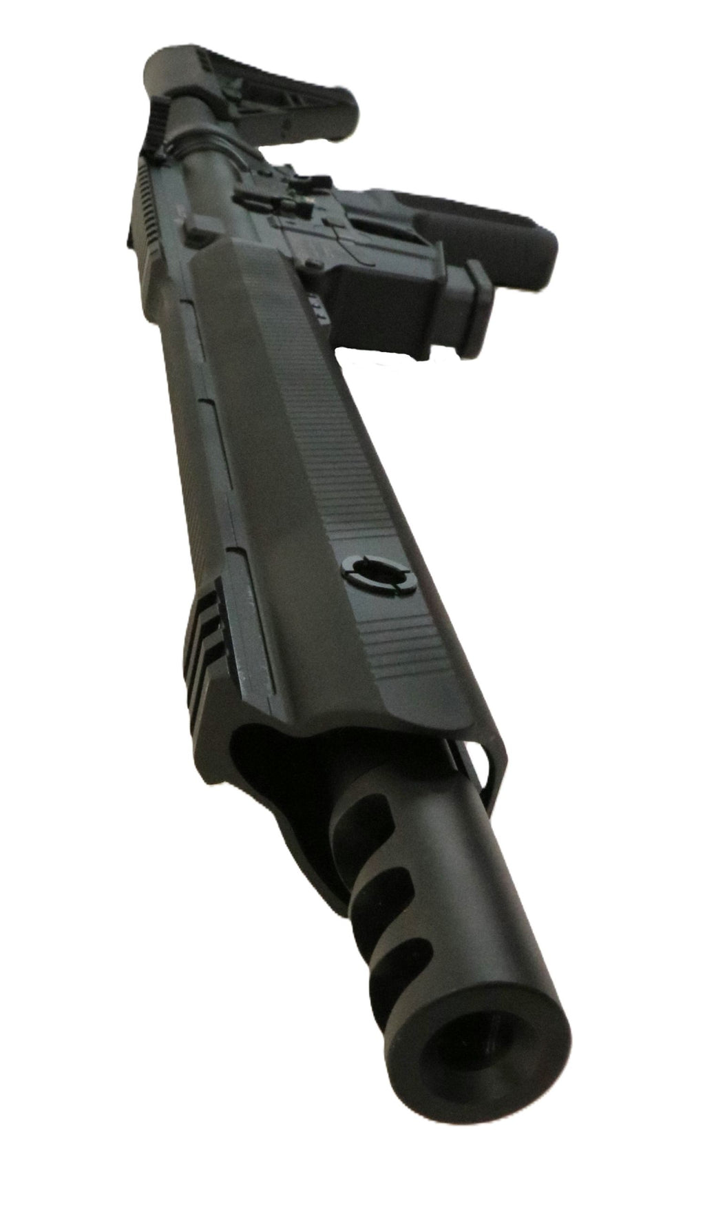 Schmeisser Gewehr, schwarzes Design.