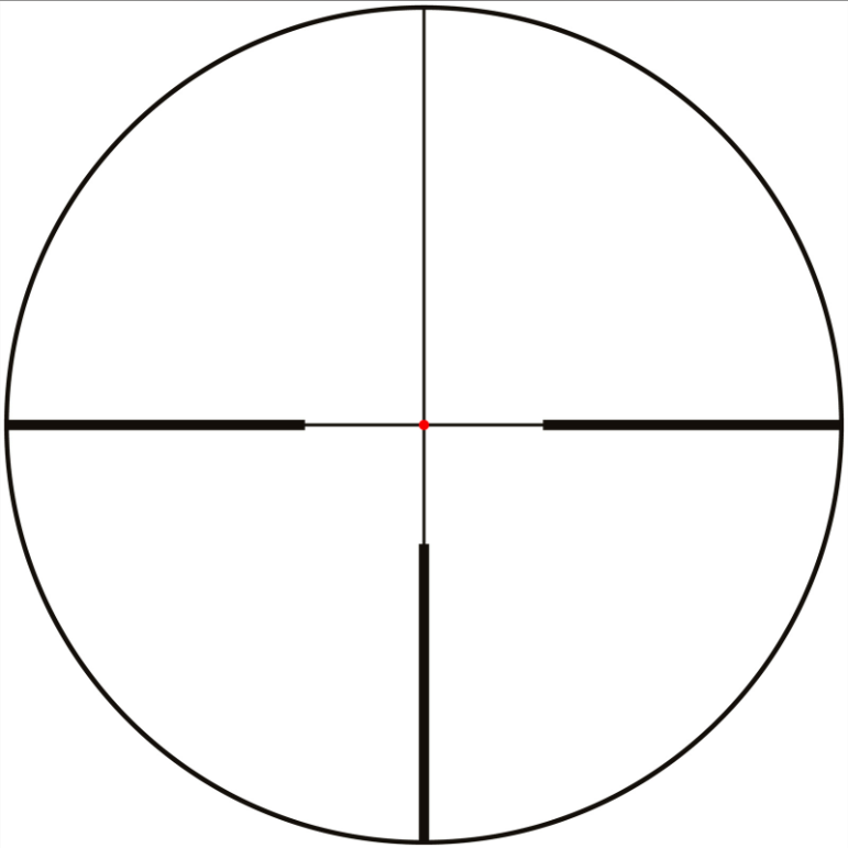 Schwarzes Zielfernrohr mit Verstellung