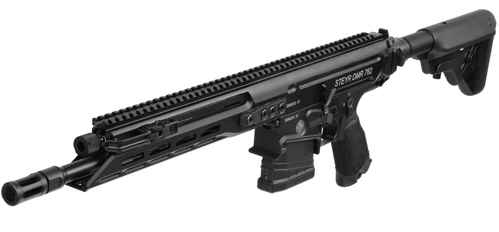 Schwarzes Selbstladegewehr mit Magazin