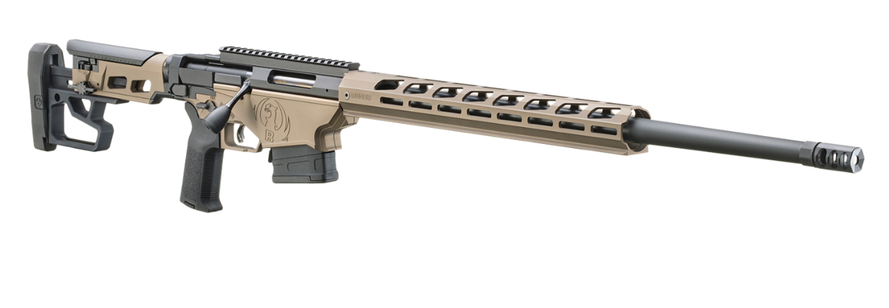 Modernes Präzisionsgewehr in Tan