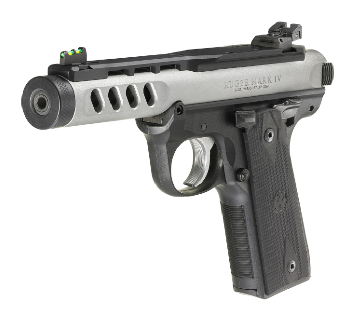 Silberne Sportpistole mit Lochlauf