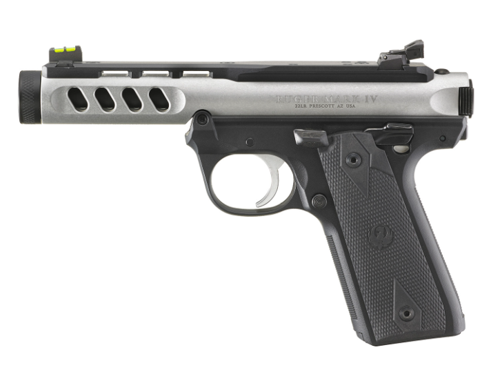 Silberne Sportpistole mit Lochlauf