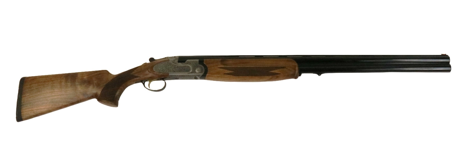 Brenner Jagdflinte mit Holzschaft.