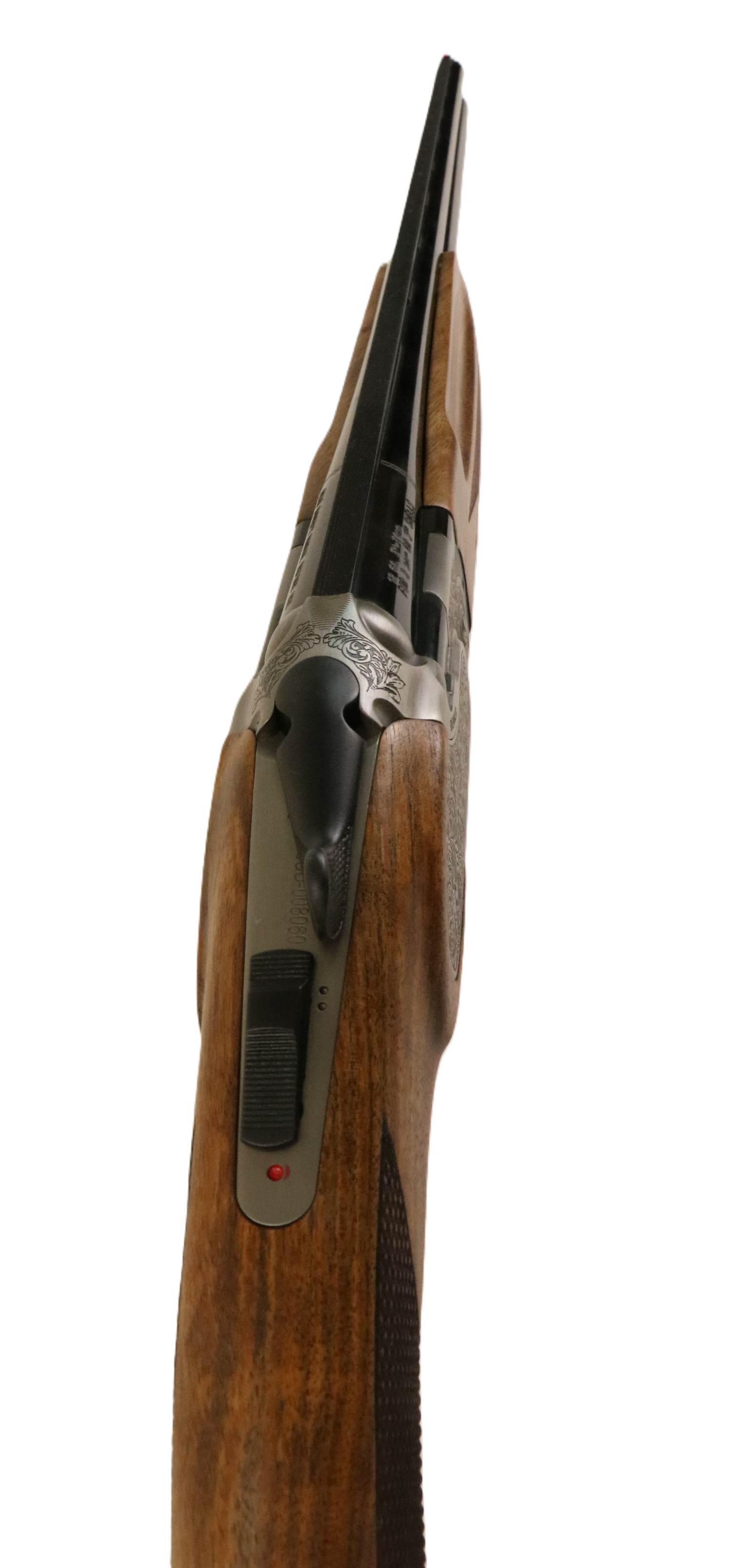 Brenner Jagdflinte mit Holzschaft.