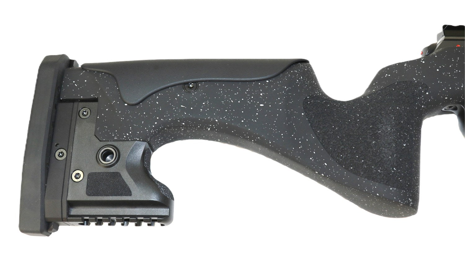 Schwarzes CZ-Gewehr mit Zielfernrohr.