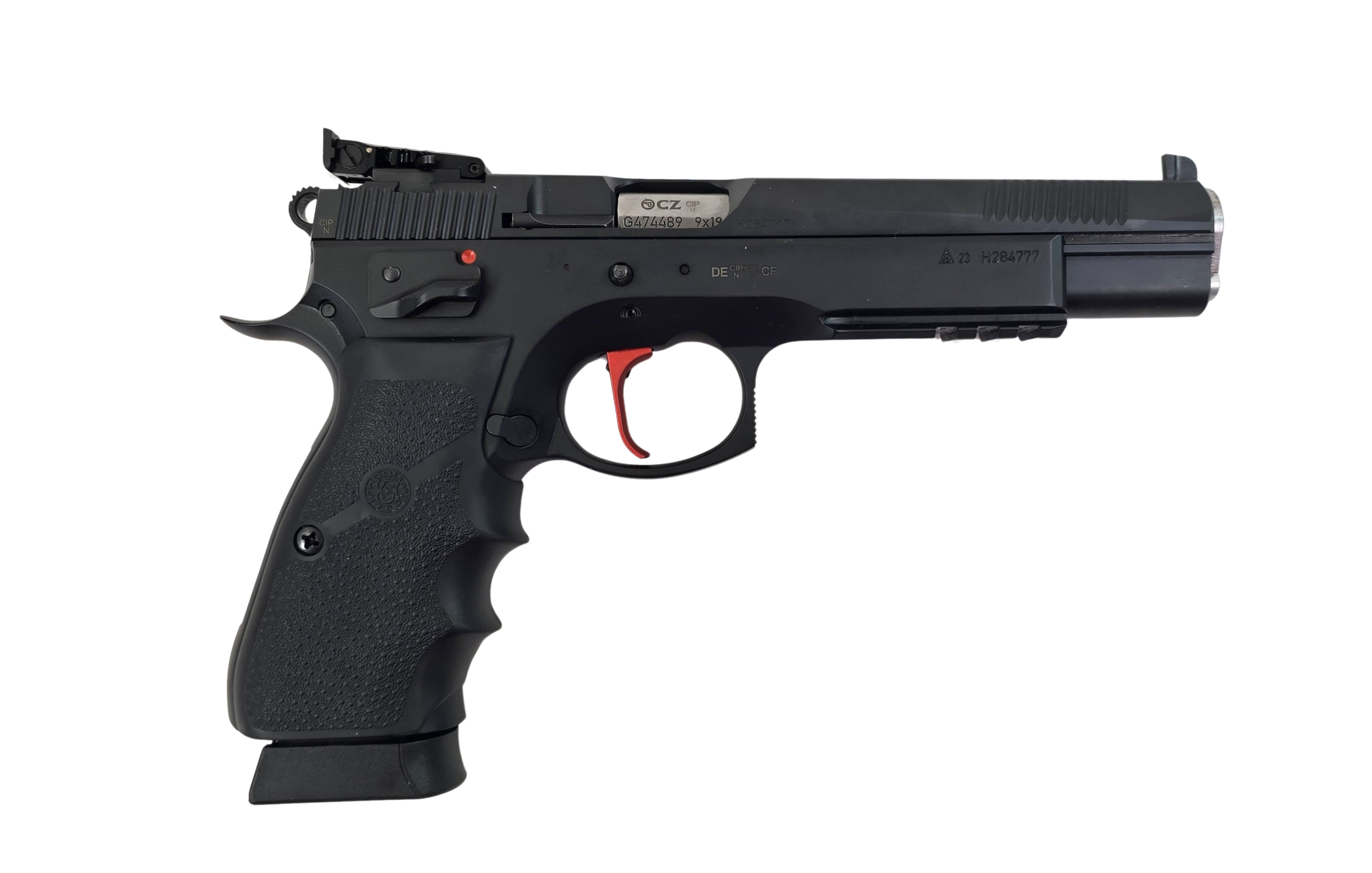 CZ 75 SP- 01 6.1 SA mit LPA Bullseye Visierung, tuned by AKAH, Kal. 9 mm, LL 6 Zoll, schwarz