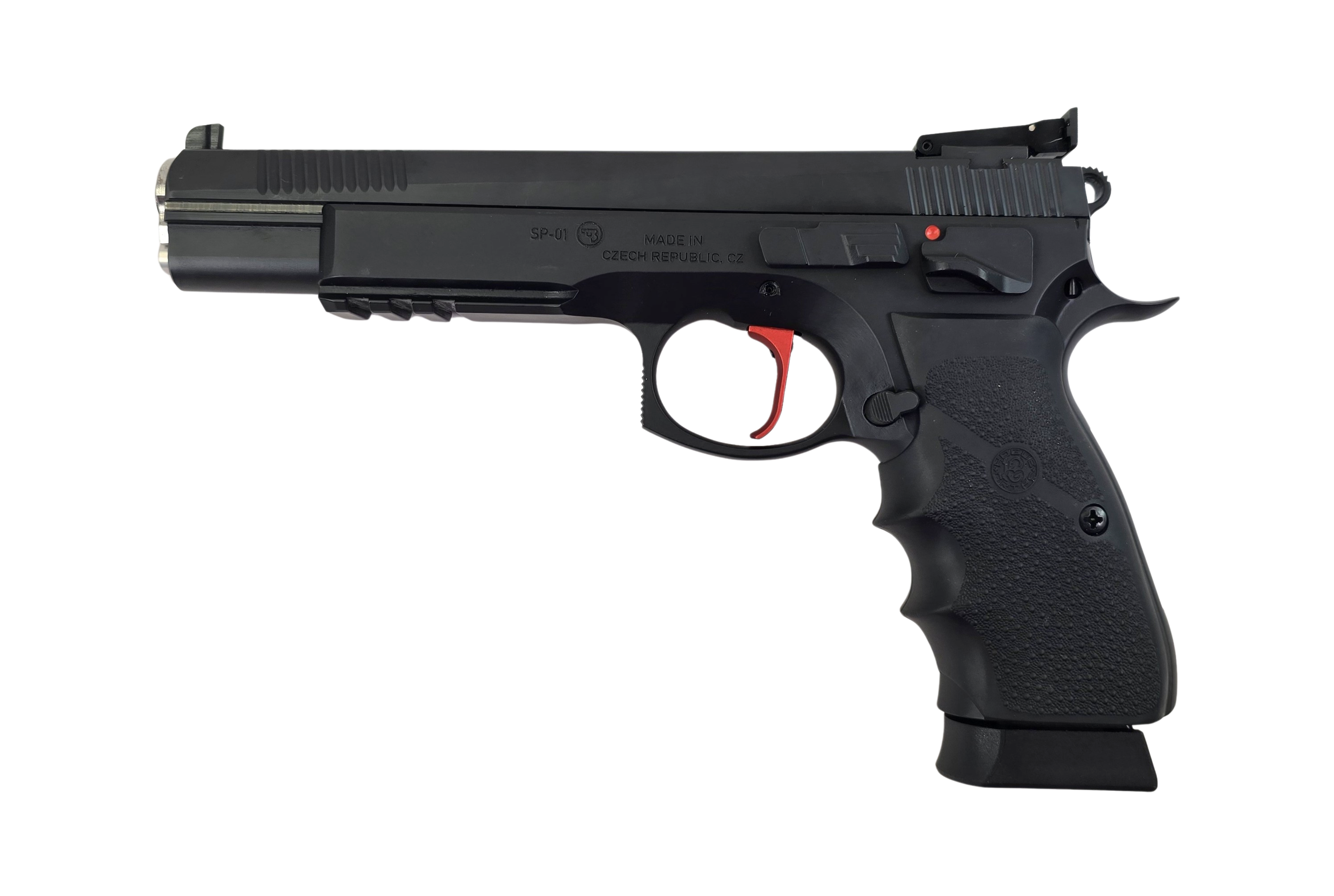 CZ 75 SP- 01 6.1 SA mit LPA Bullseye Visierung, tuned by AKAH, Kal. 9 mm, LL 6 Zoll, schwarz