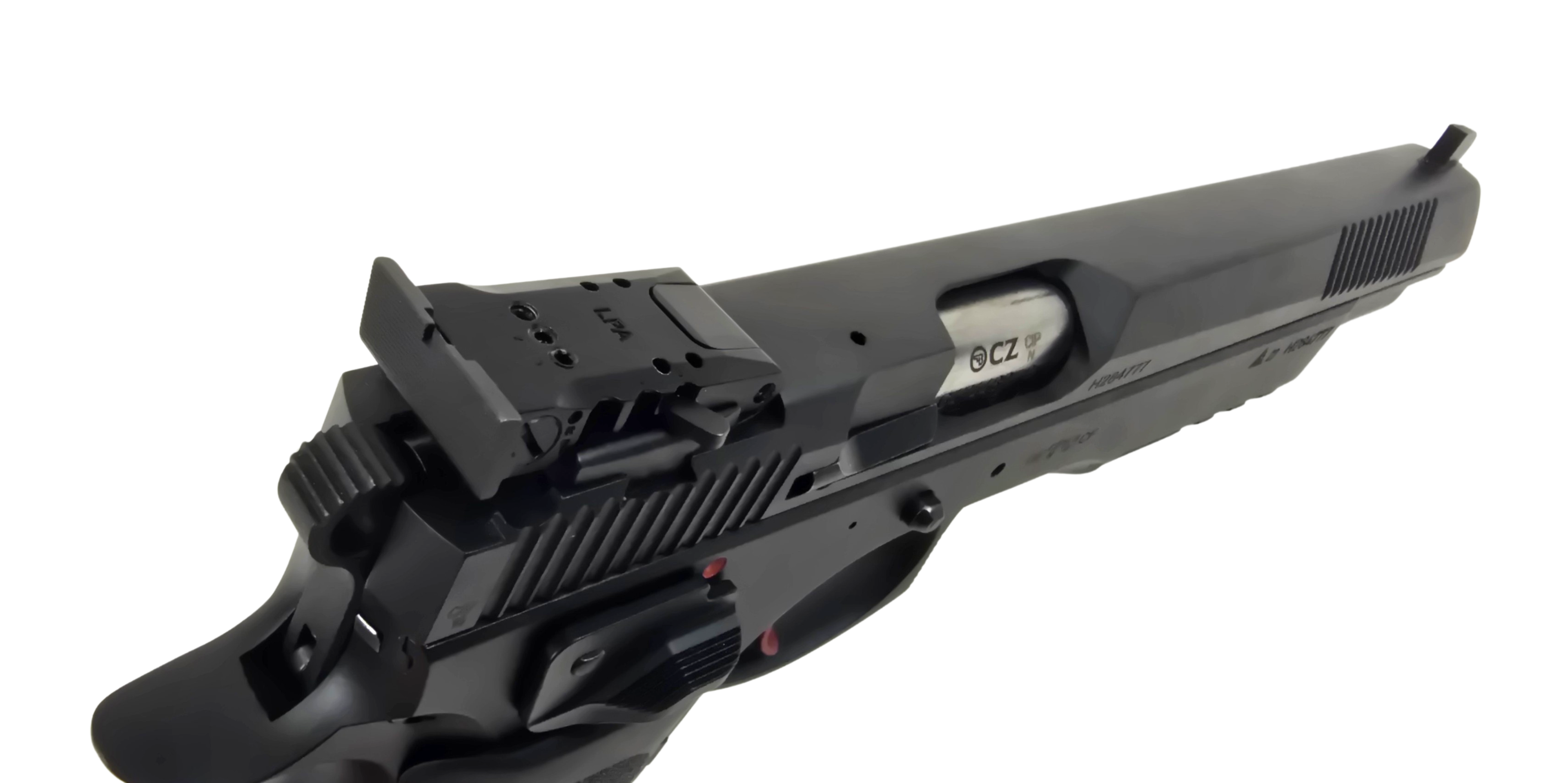 CZ 75 SP- 01 6.1 SA mit LPA Bullseye Visierung, tuned by AKAH, Kal. 9 mm, LL 6 Zoll, schwarz