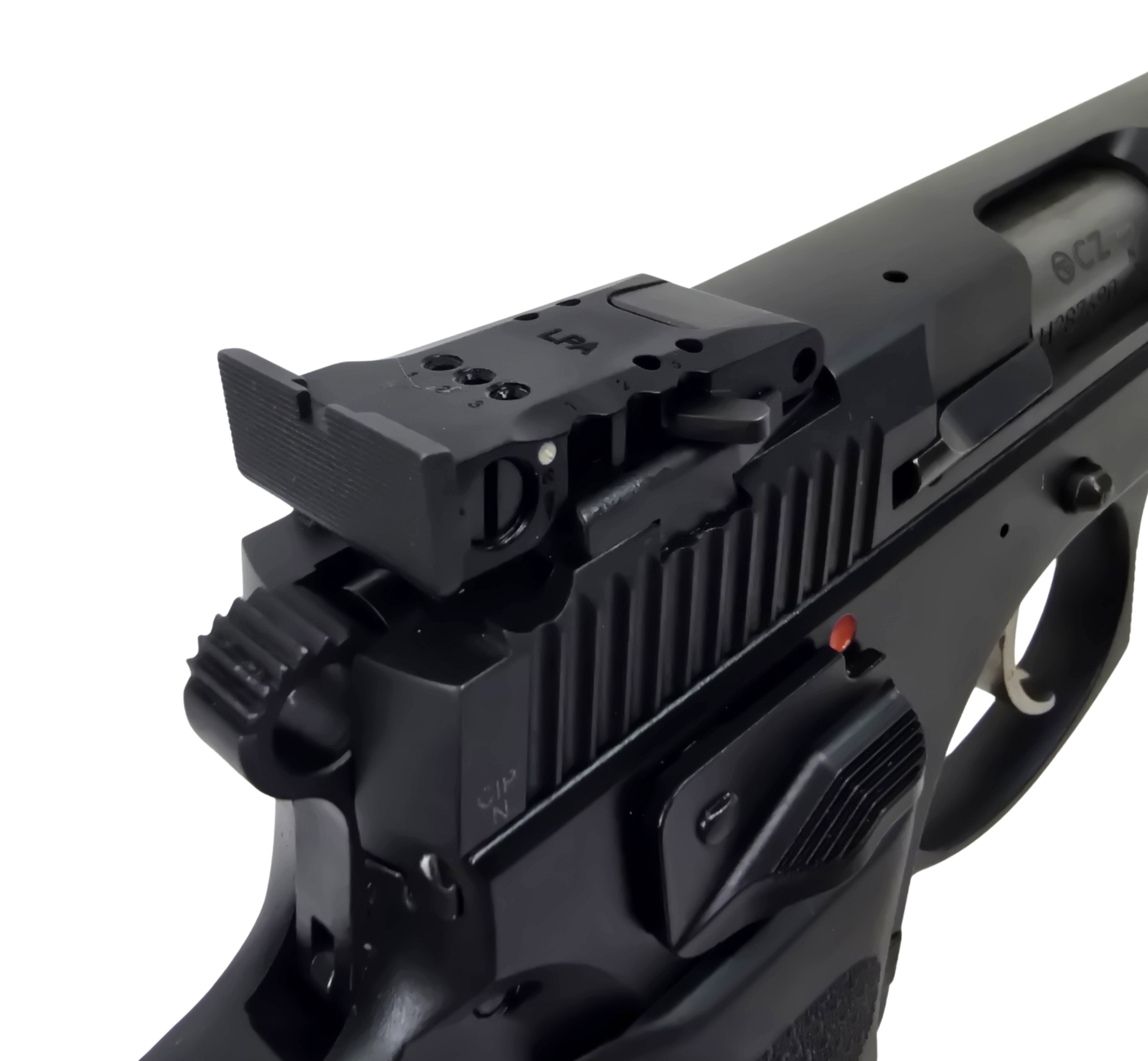 CZ 75 SP - 01 6.1 SA DA mit LPA Bullseye Visierung tuned by AKAK, Kal. 9 mm, LL 6 Zoll, schwarz