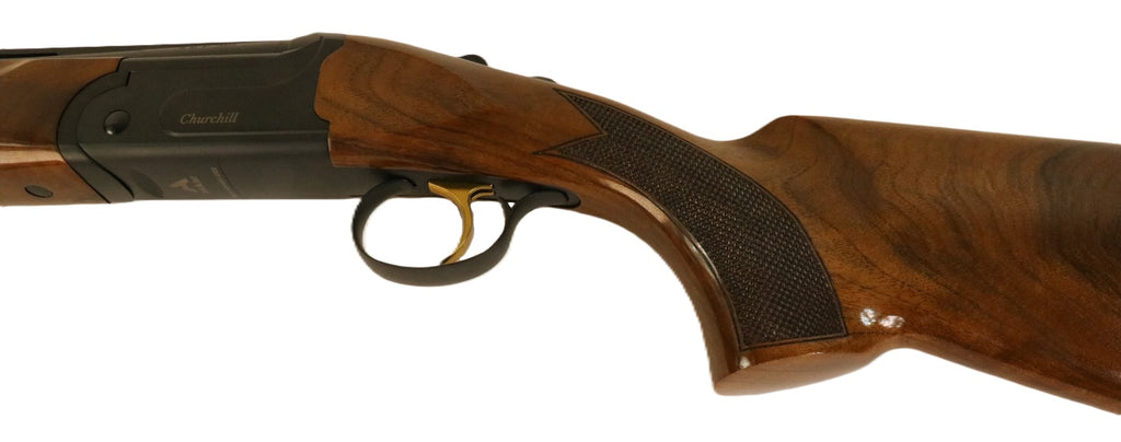 AKKAR Schrotflinte, hölzerner Schaft.