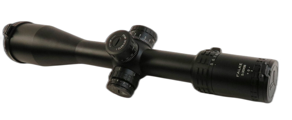 Falke Zielfernrohr mit Schutzkappen.
