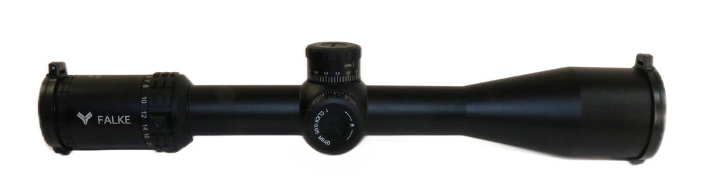 Falke Zielfernrohr mit Schutzkappen.