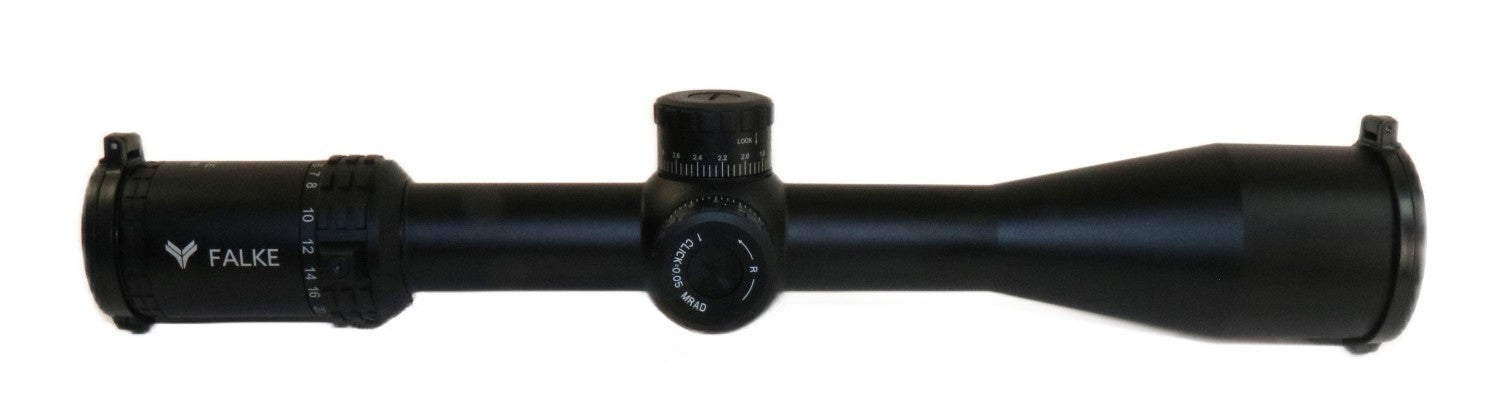Falke Zielfernrohr mit Schutzkappen.
