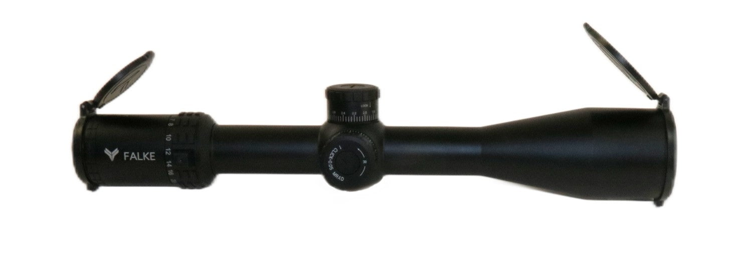 Falke Zielfernrohr mit Schutzkappen.