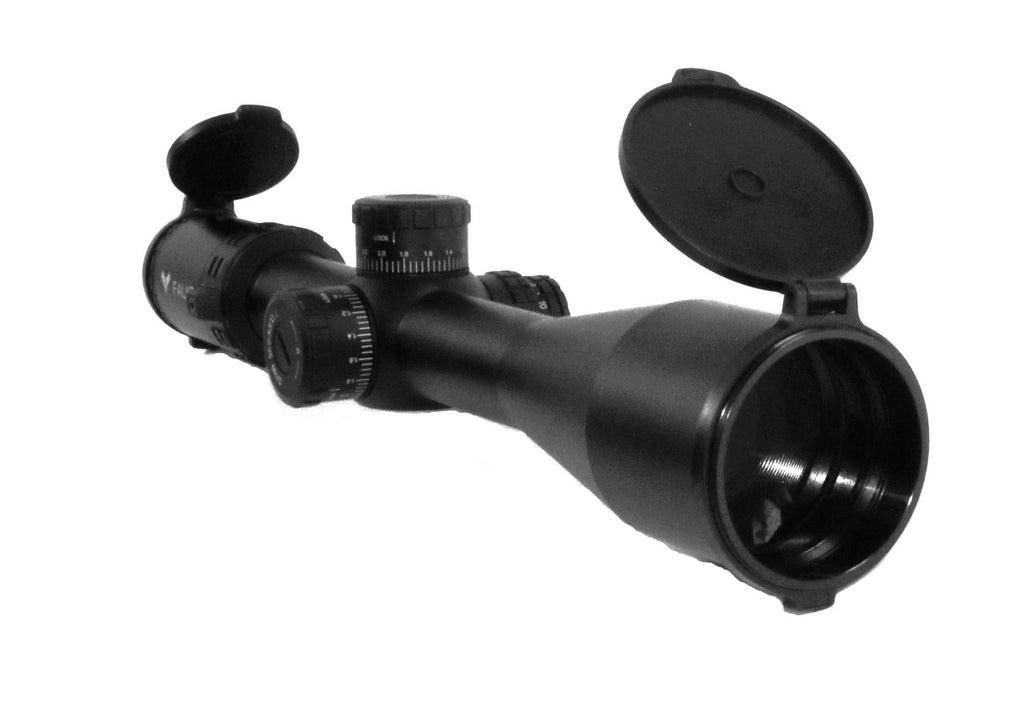 Falke Zielfernrohr mit Schutzkappen.