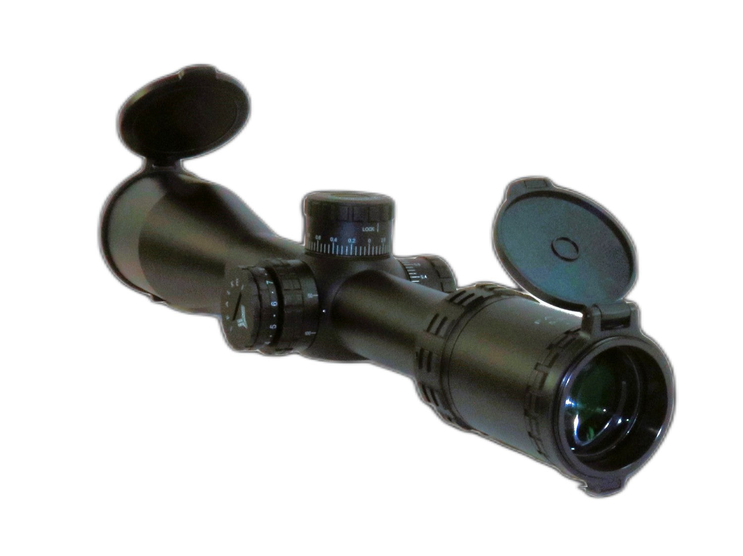 Falke Zielfernrohr mit Schutzkappen.