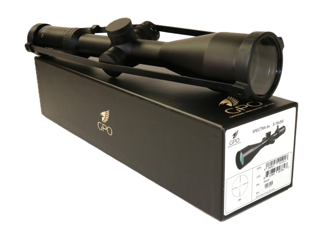 Zielfernrohr von GPO, Nahaufnahme.