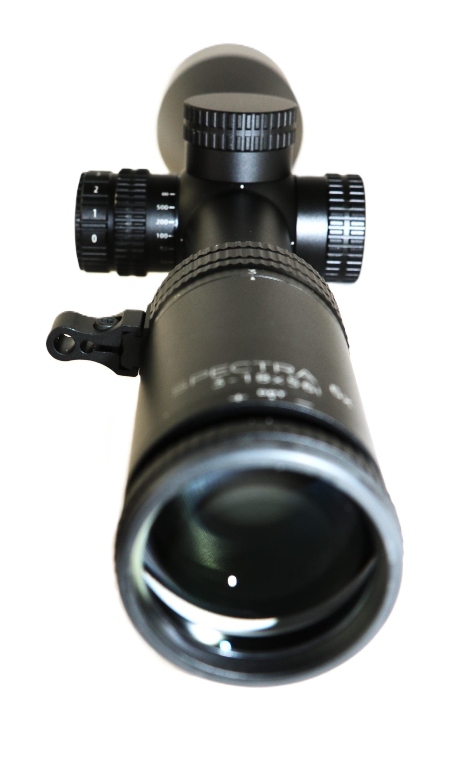 Zielfernrohr von GPO, Nahaufnahme.