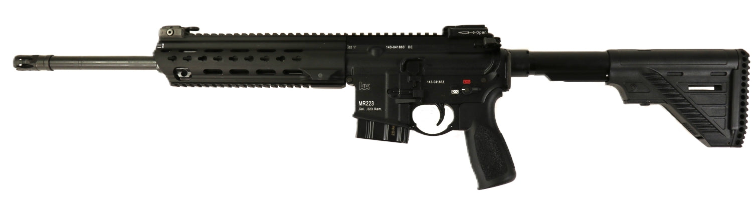 Heckler & Koch Gewehr, schwarz.