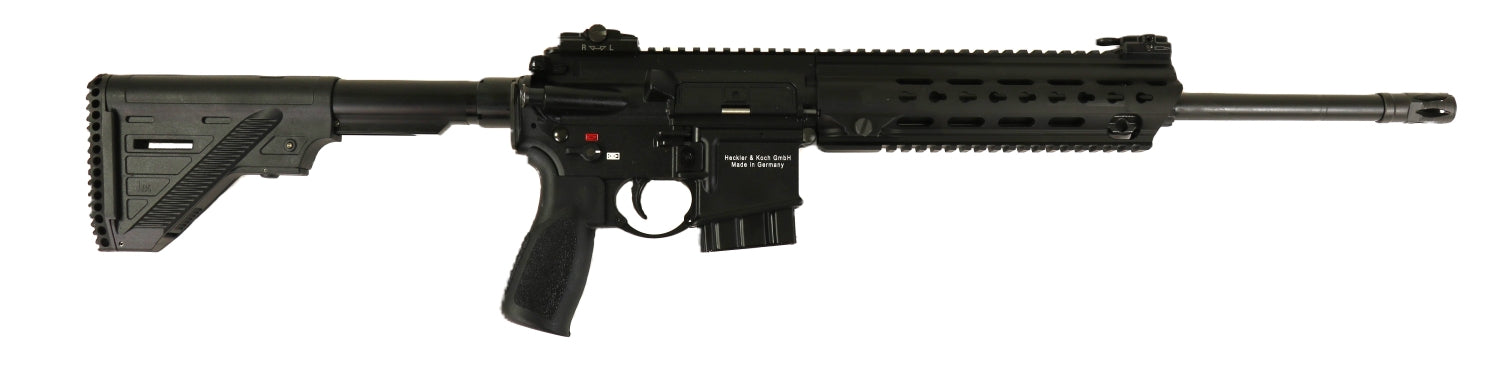 Heckler & Koch Gewehr, schwarz.