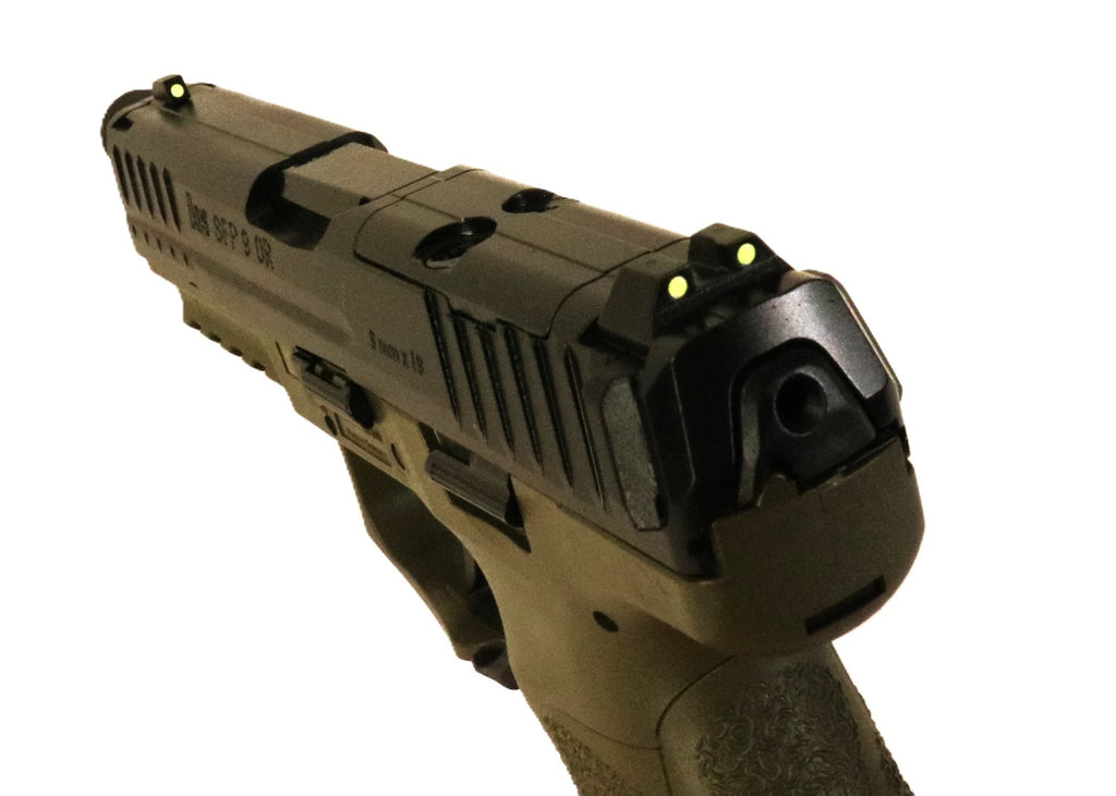 Heckler & Koch Pistole, olivgrün.