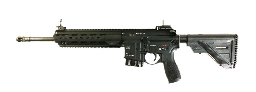 Heckler & Koch Gewehr seitlich.