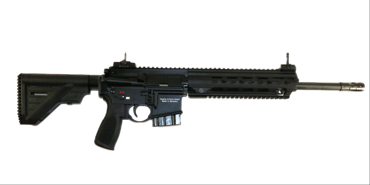 Heckler & Koch Gewehr seitlich.