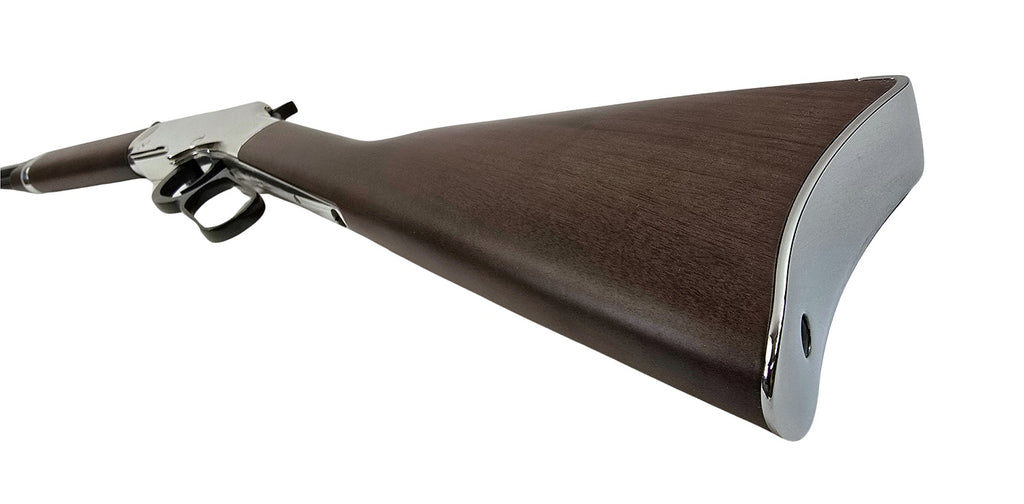 Glänzendes Henry Unterhebelgewehr in Nahaufnahme