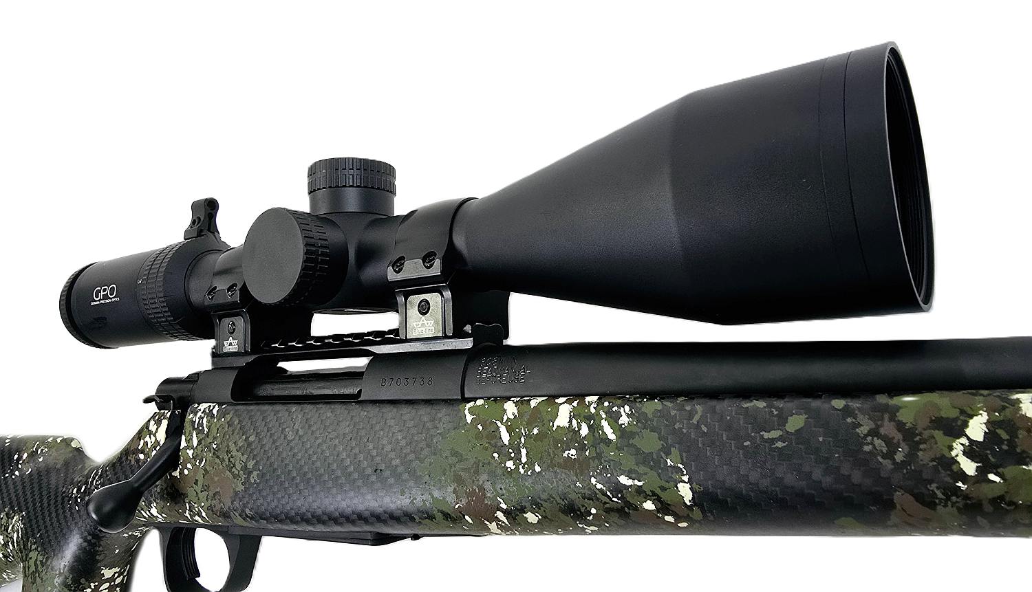 HOWA Gewehr mit Zielfernrohr, Schalldämpfer.