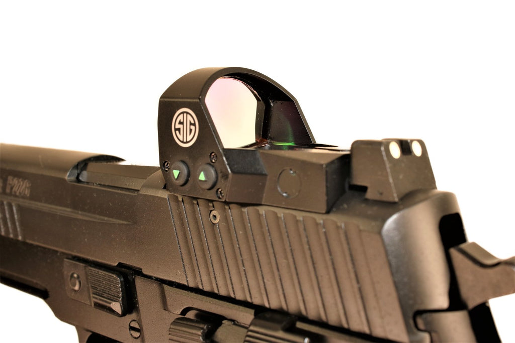 SIG SAUER Pistole, seitliche Ansicht.