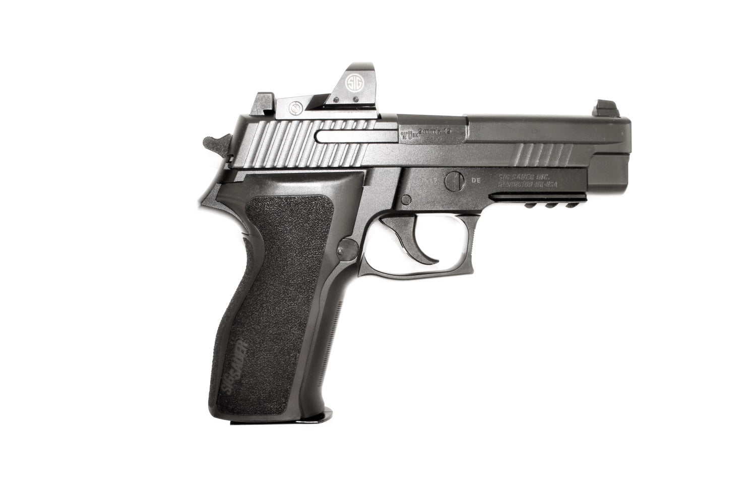 SIG SAUER Pistole, seitliche Ansicht.