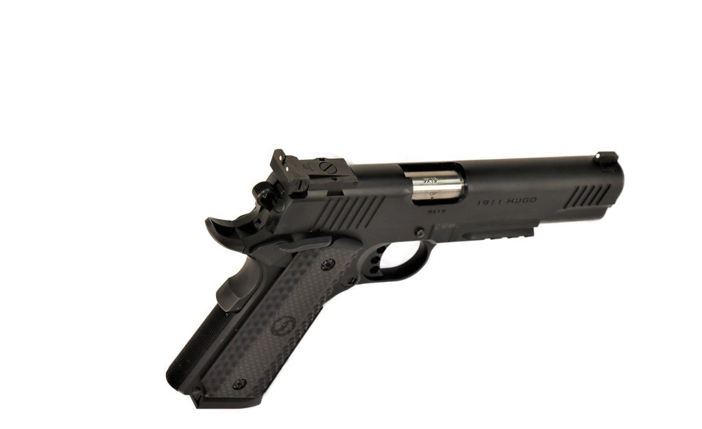 Schmeisser Pistole, Nahaufnahme, Griff.