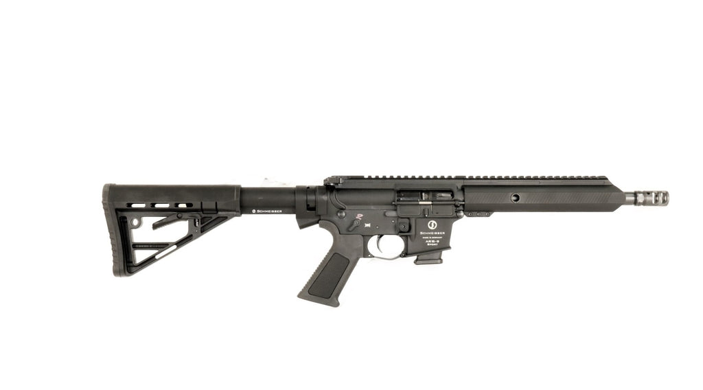 Schmeisser Gewehr, schwarzes Design.