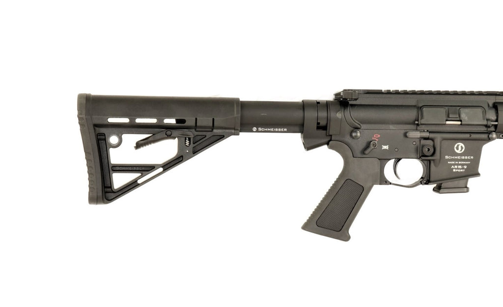 Schmeisser Gewehr, schwarzes Design.