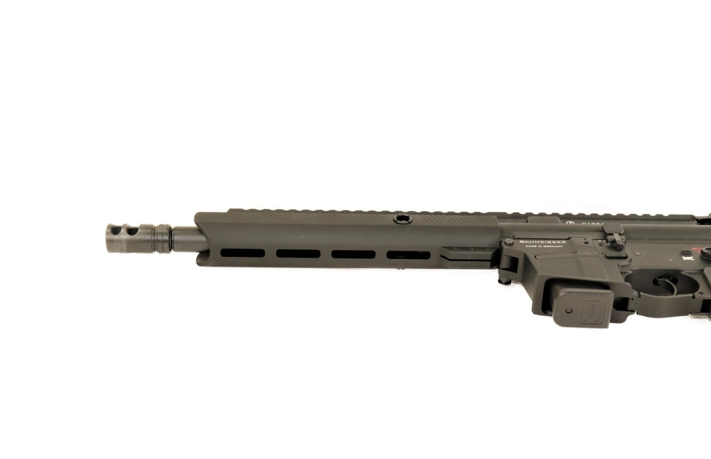 Schmeisser Gewehr, schwarzes Design.