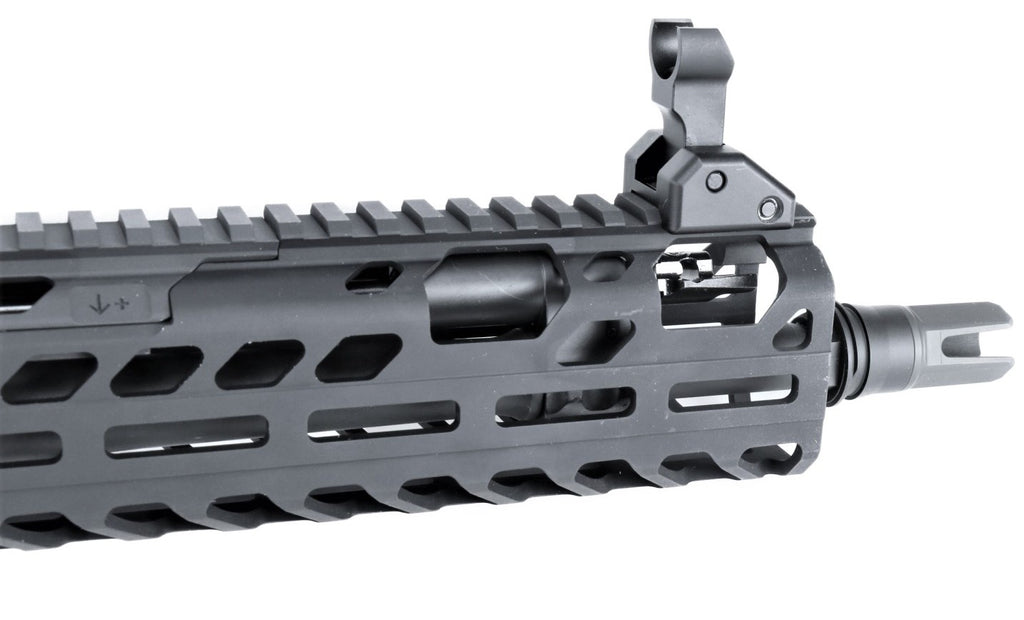 SIG SAUER Gewehr, schwarz, seitlich.