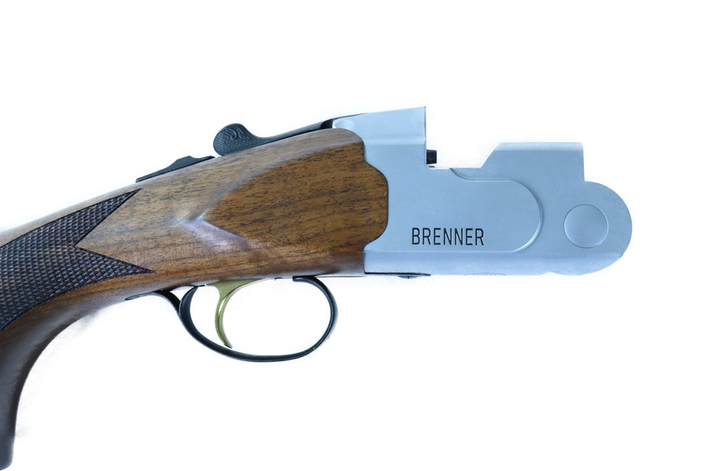 Brenner Schrotflinte, Holzschaft, Doppelläufig.