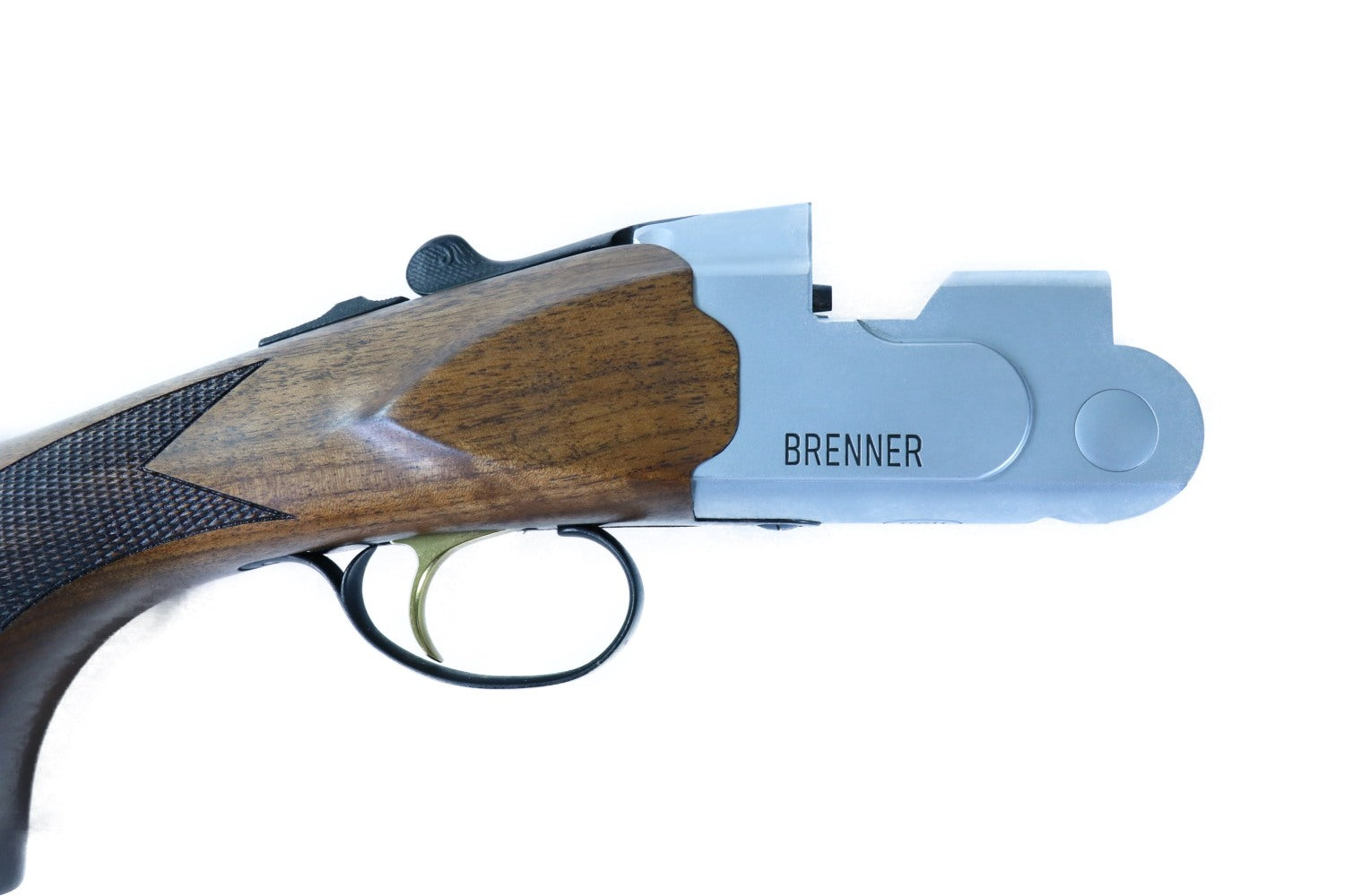 Brenner Schrotflinte, Holzschaft, Doppelläufig.