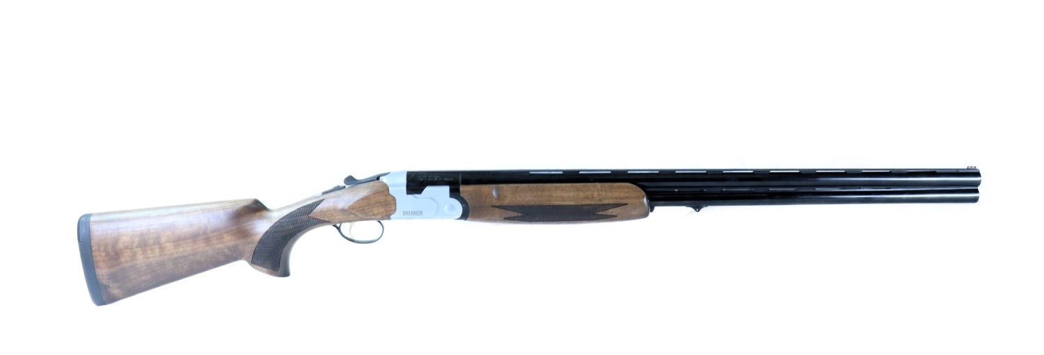 Brenner Schrotflinte, Holzschaft, Doppelläufig.