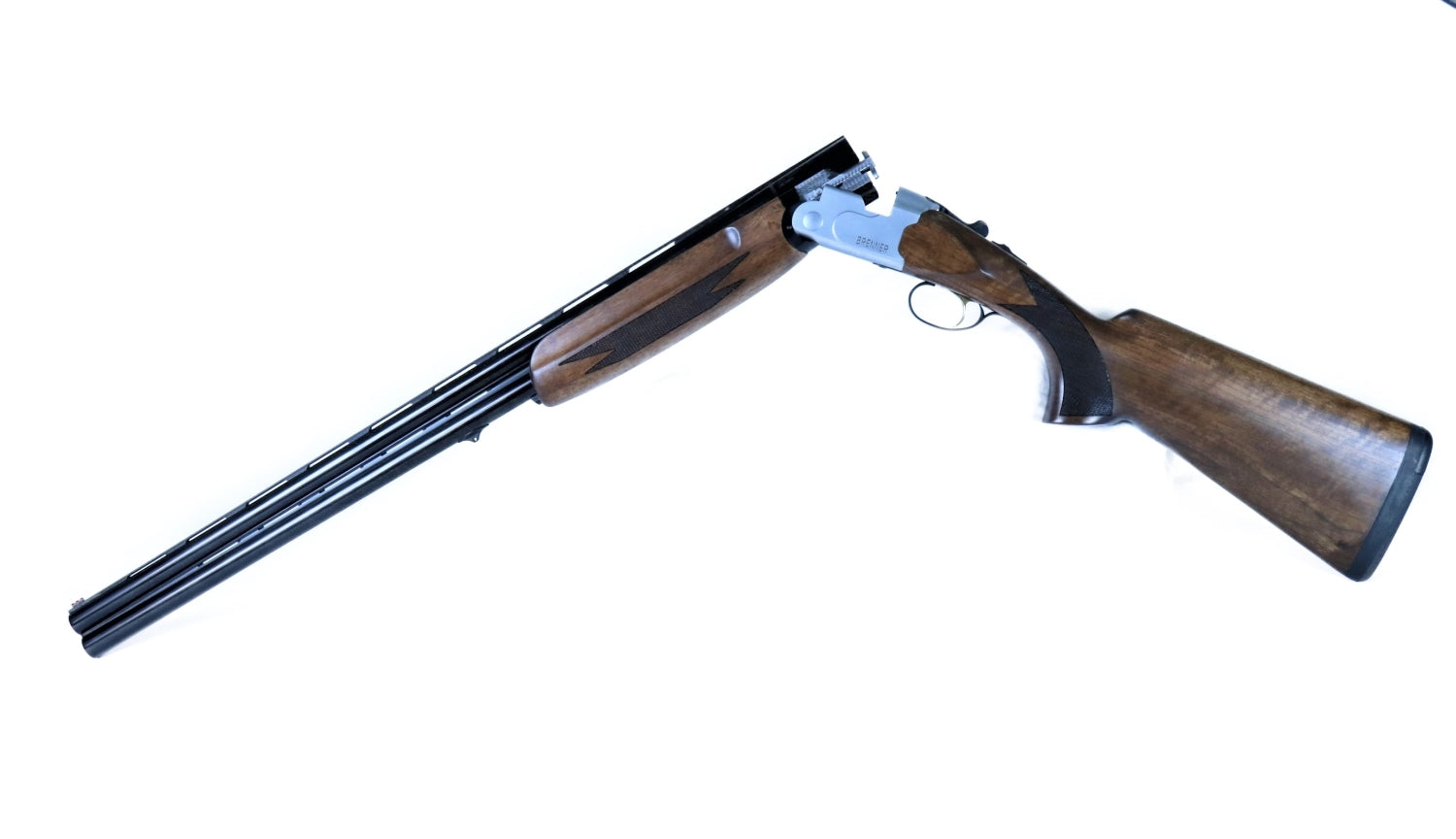 Brenner Schrotflinte, Holzschaft, Doppelläufig.