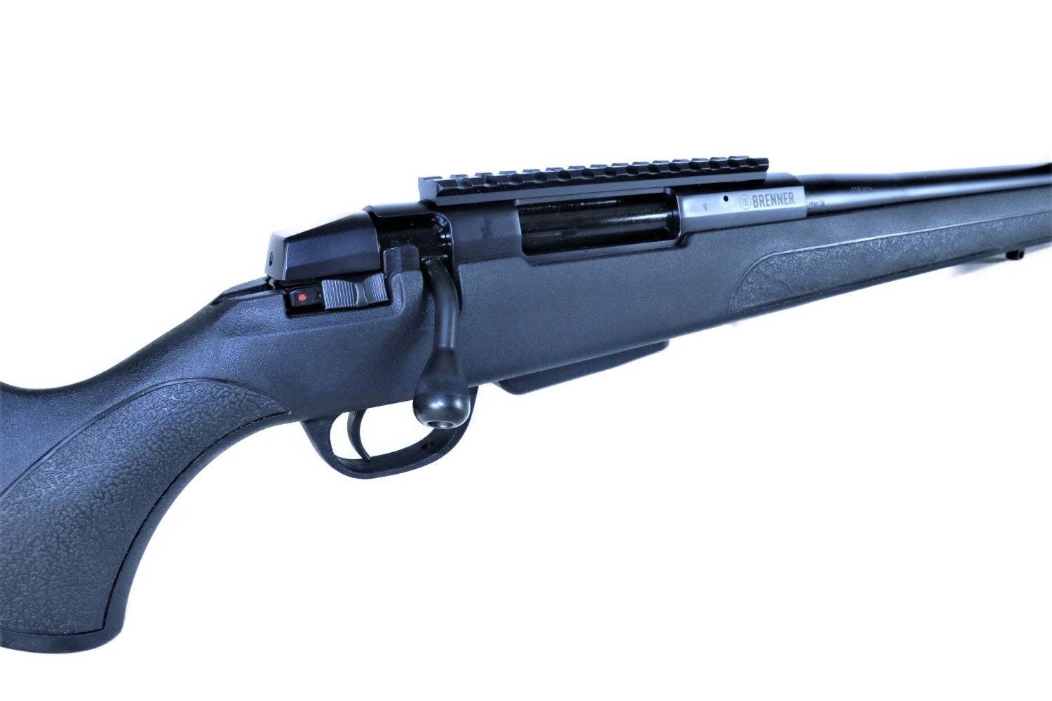 Brenner Jagdgewehr mit Zielfernrohrhalterung.