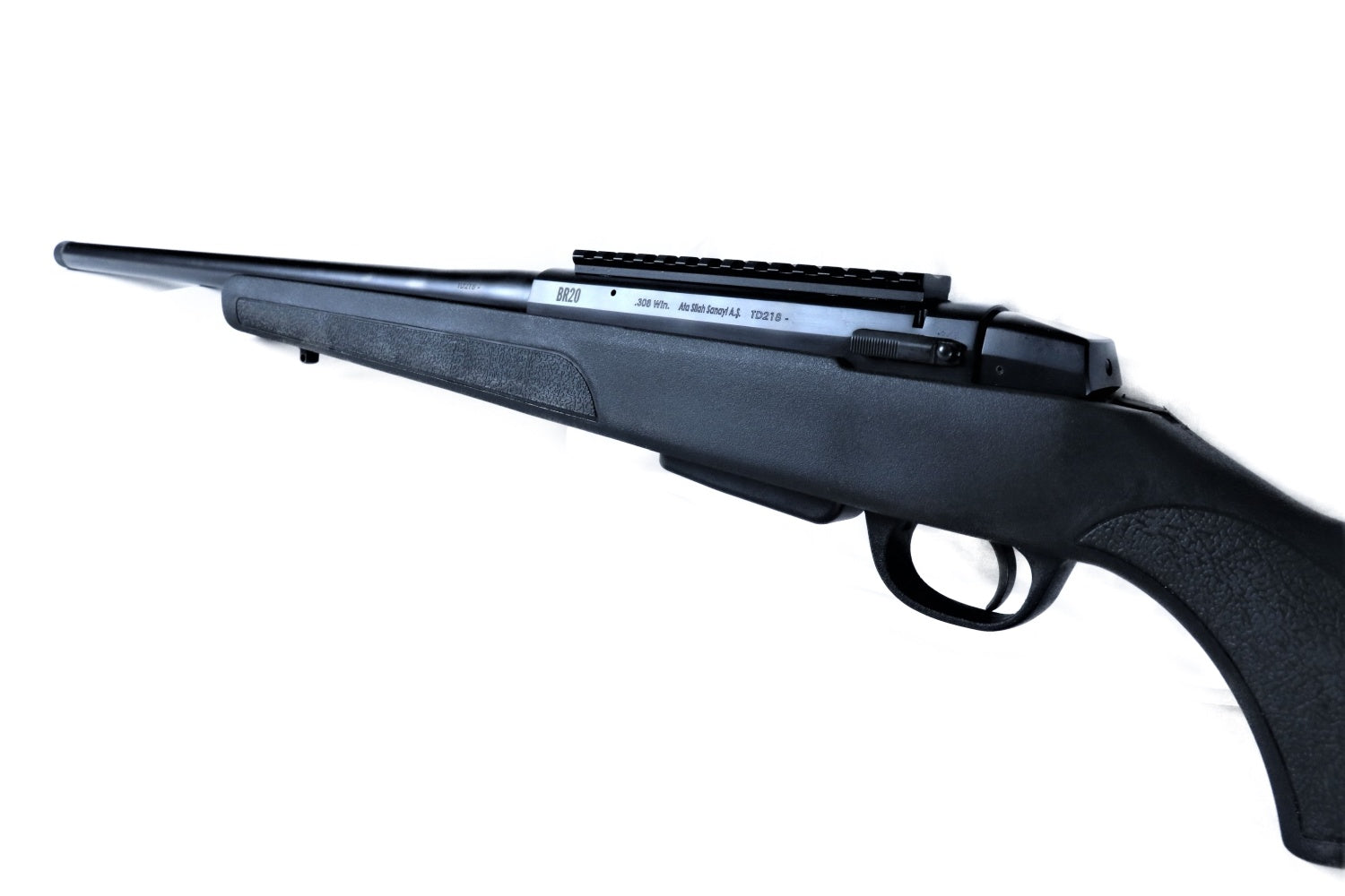 Brenner Jagdgewehr mit Zielfernrohrhalterung.