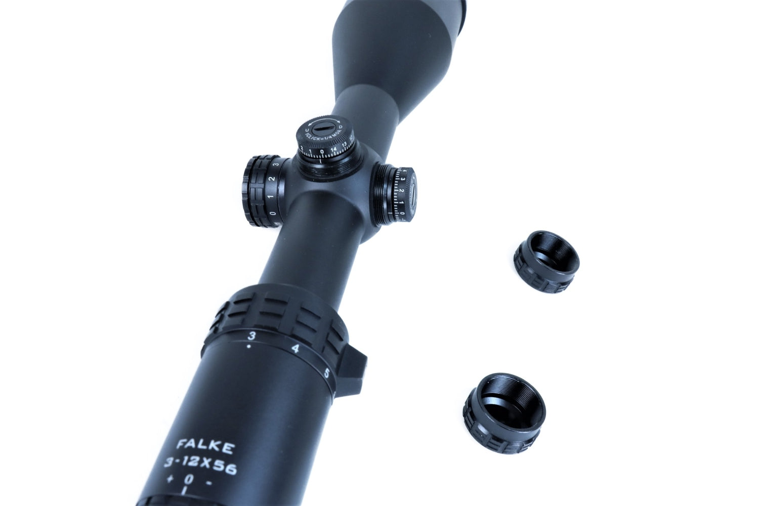 Falke Zielfernrohr mit Montageringen.