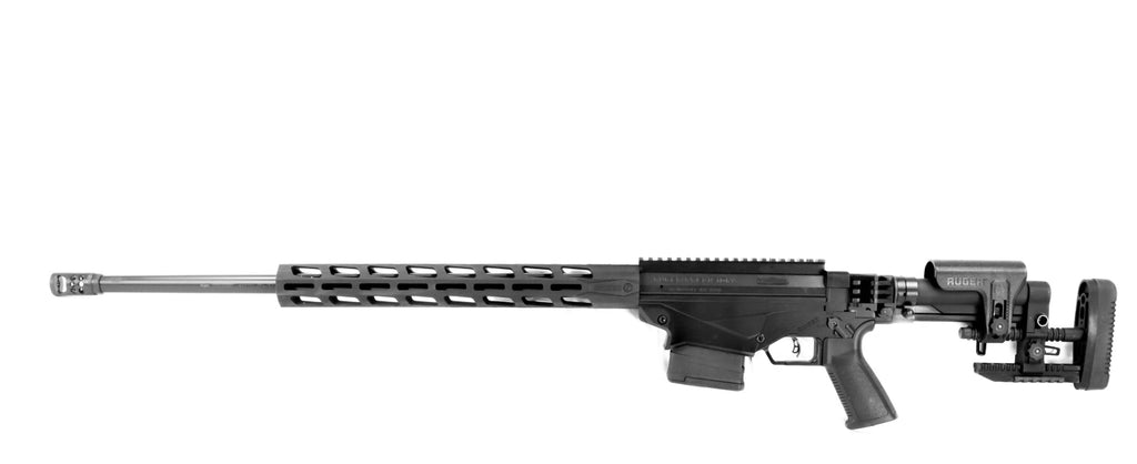 Ruger Waffe mit Picatinny-Schiene und Abzug Seitenansicht