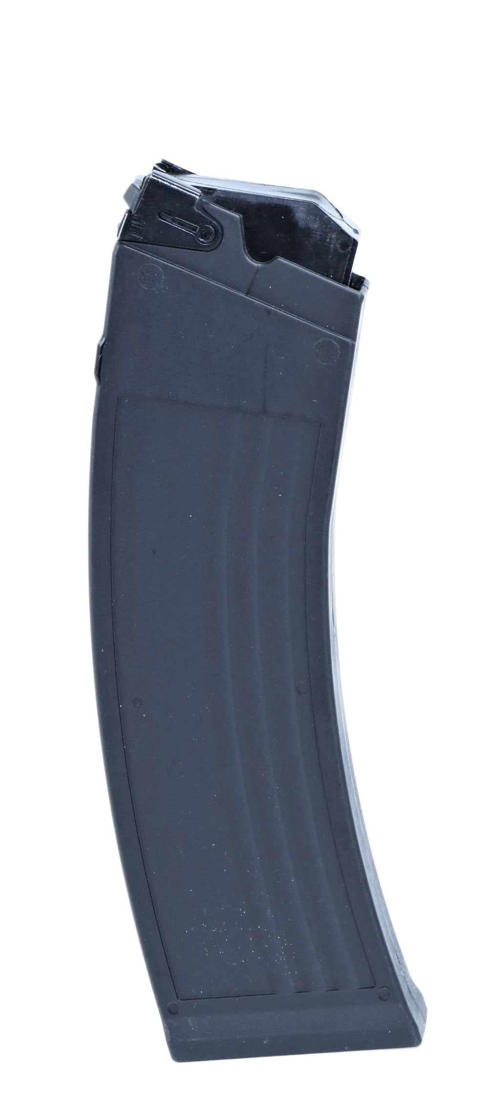 Schwarzes Armsan Gewehrmagazin stehend.