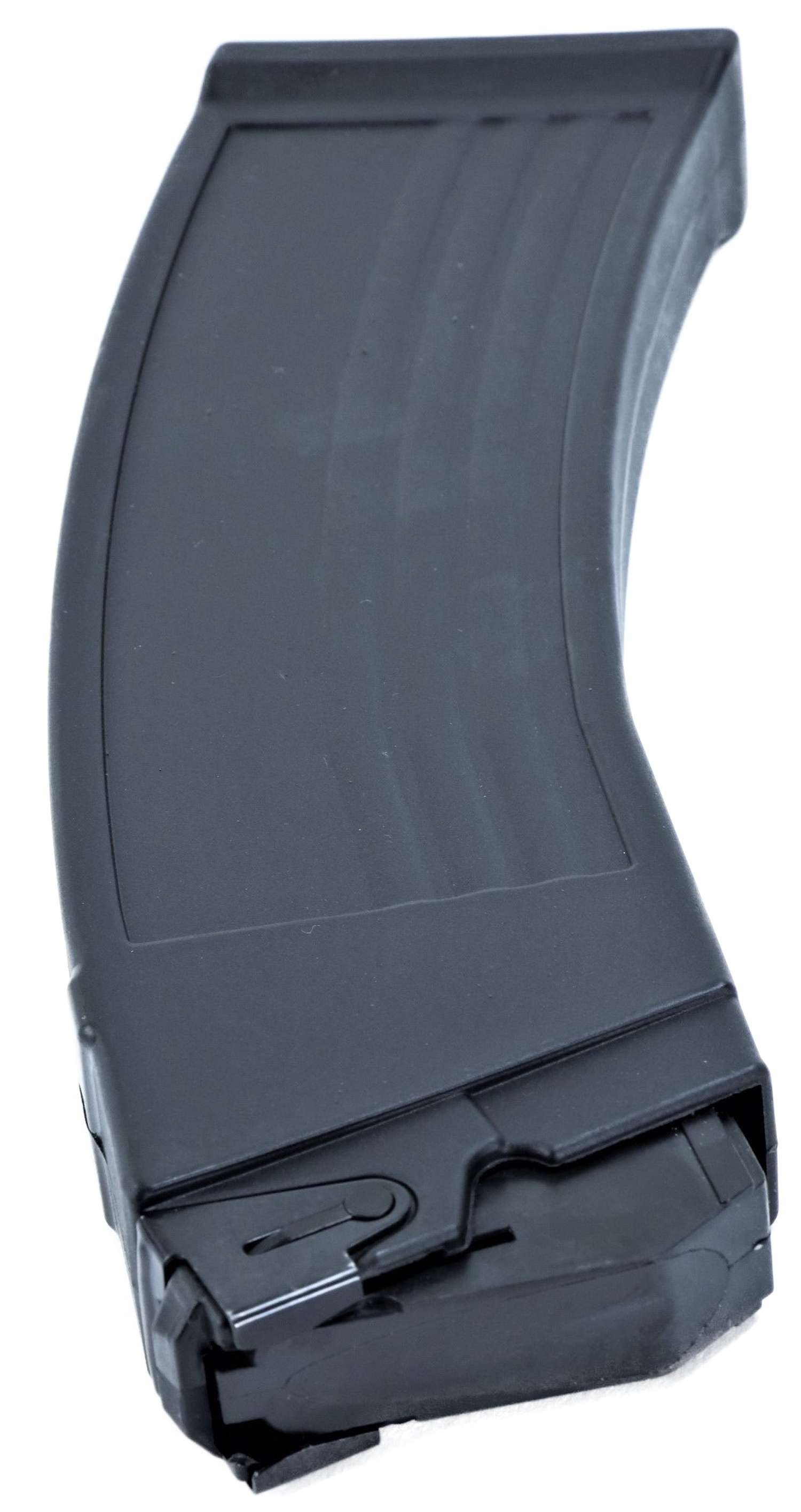 Schwarzes Armsan Gewehrmagazin stehend.