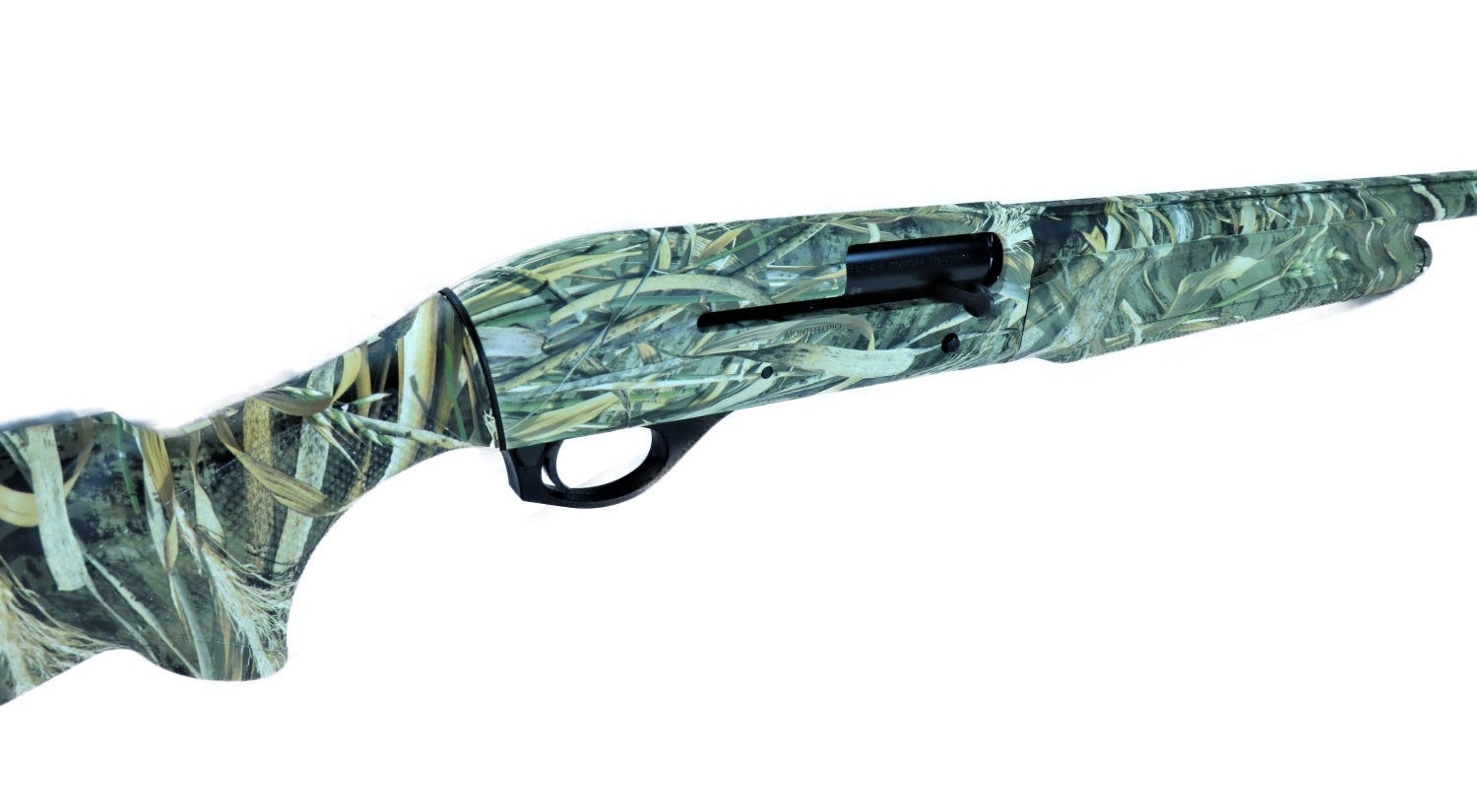 Benelli Gewehr mit Tarnmuster.