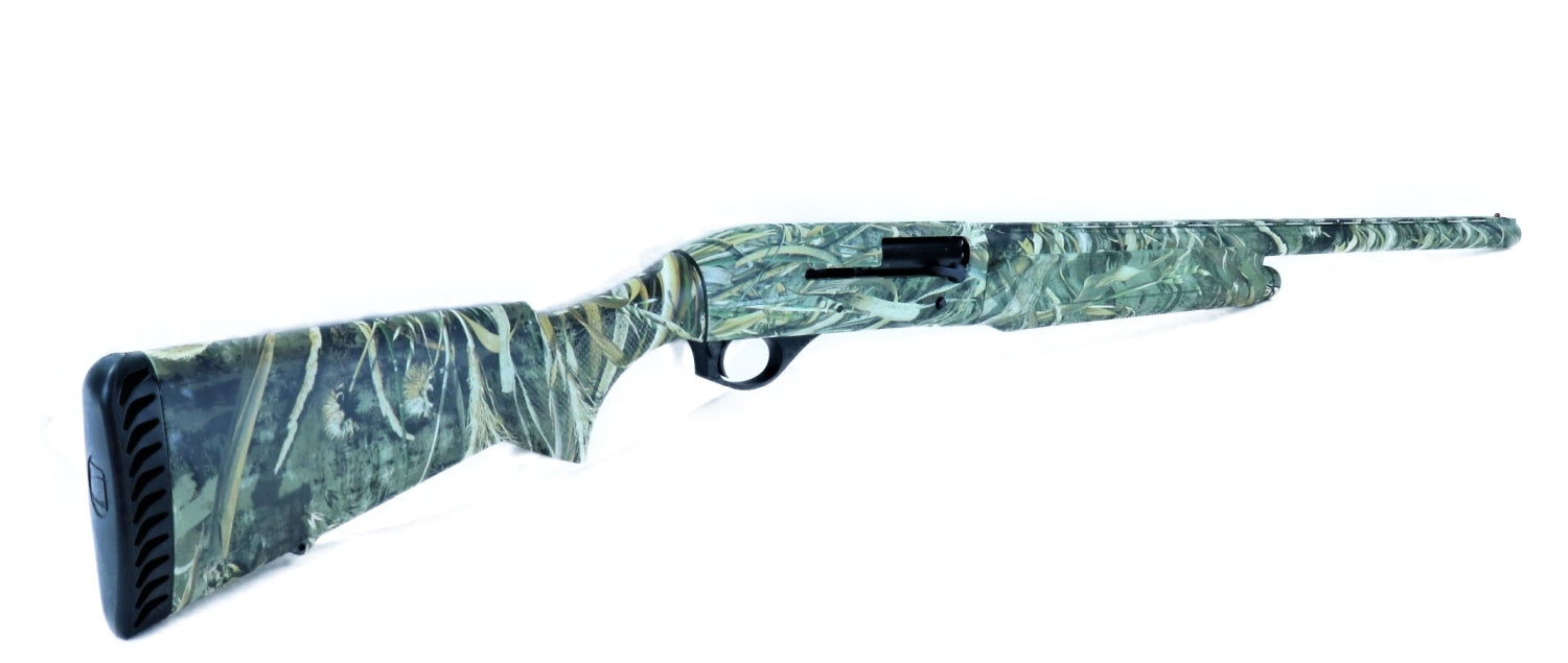 Benelli Gewehr mit Tarnmuster.