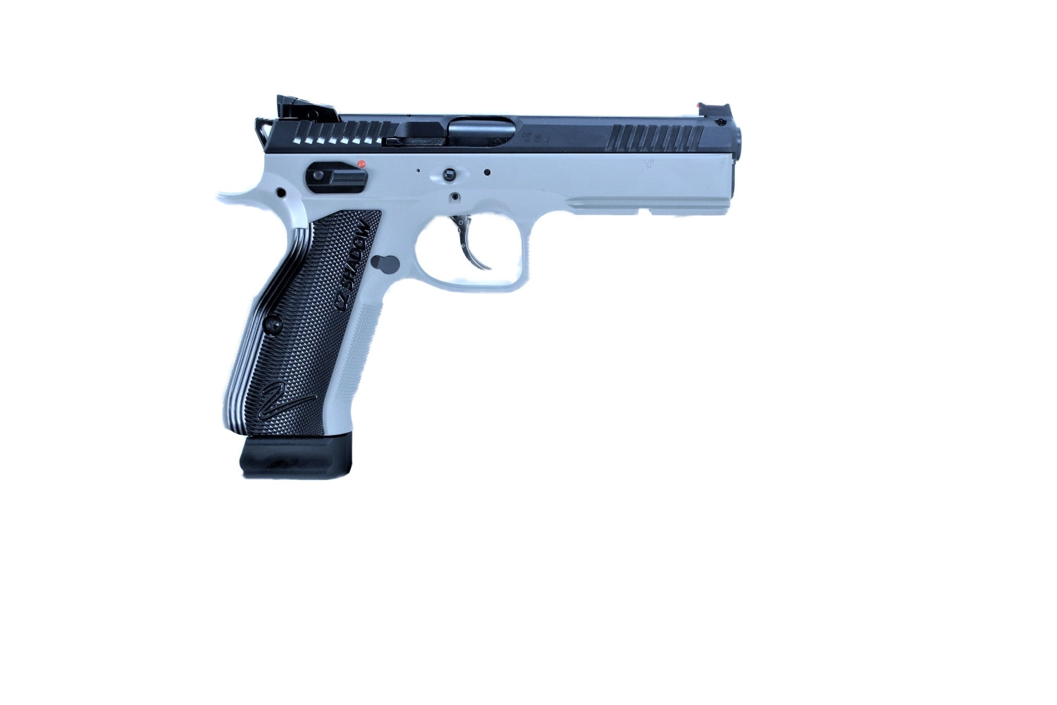 CZ-Pistole, seitliche Ansicht.